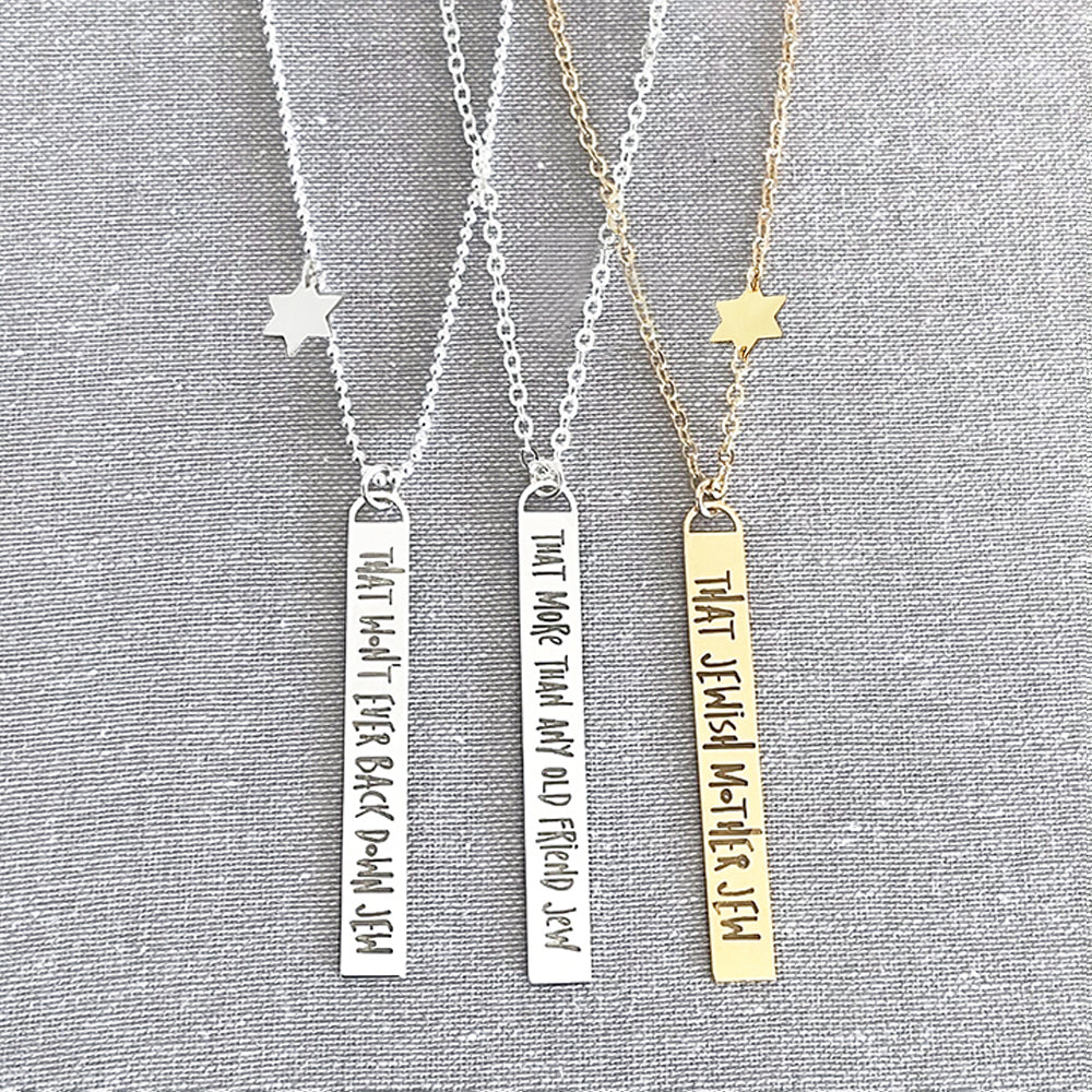 That You Define Who You Are Jew Necklace