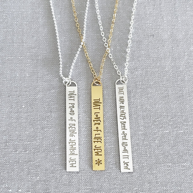 That You Define Who You Are Jew Necklace