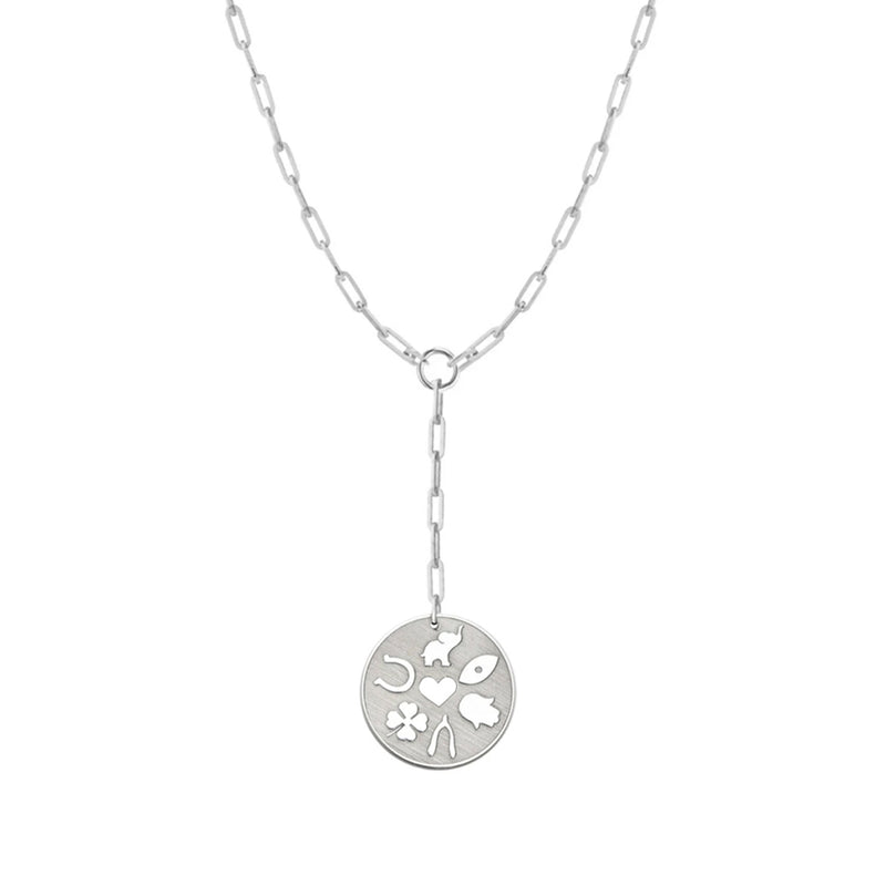 Good Luck Symbols Medallion Lariat