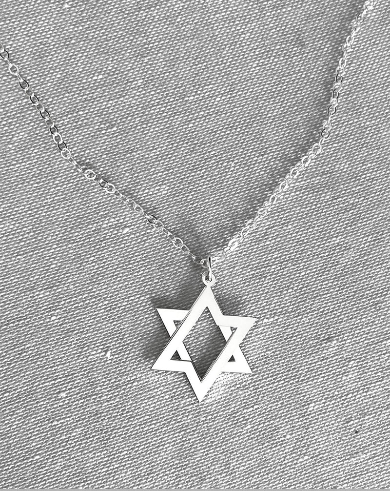 Or Movable Star of David Necklace I
