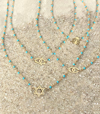 Turquoise Mini Charm Necklaces