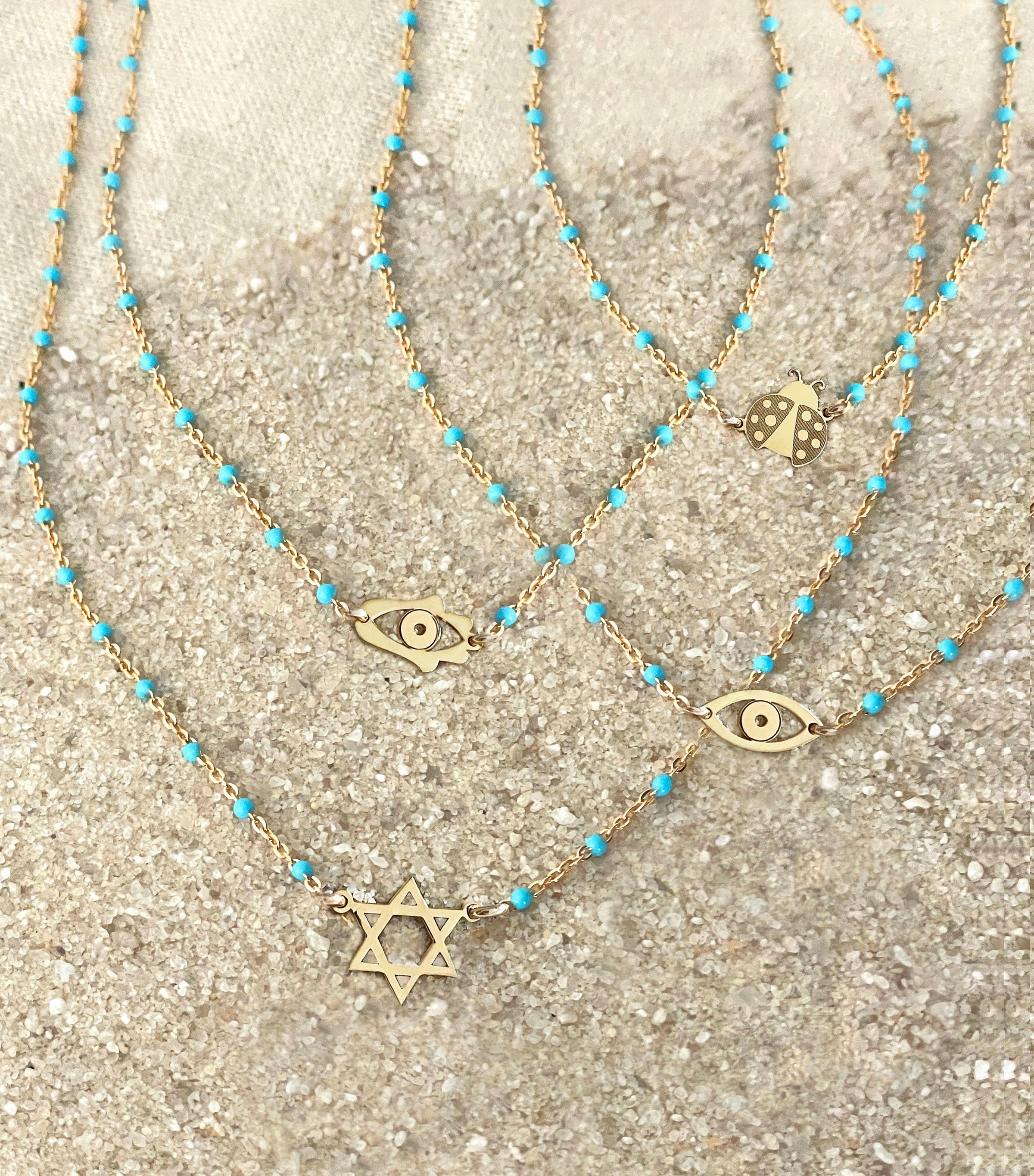 Turquoise Mini Charm Necklaces