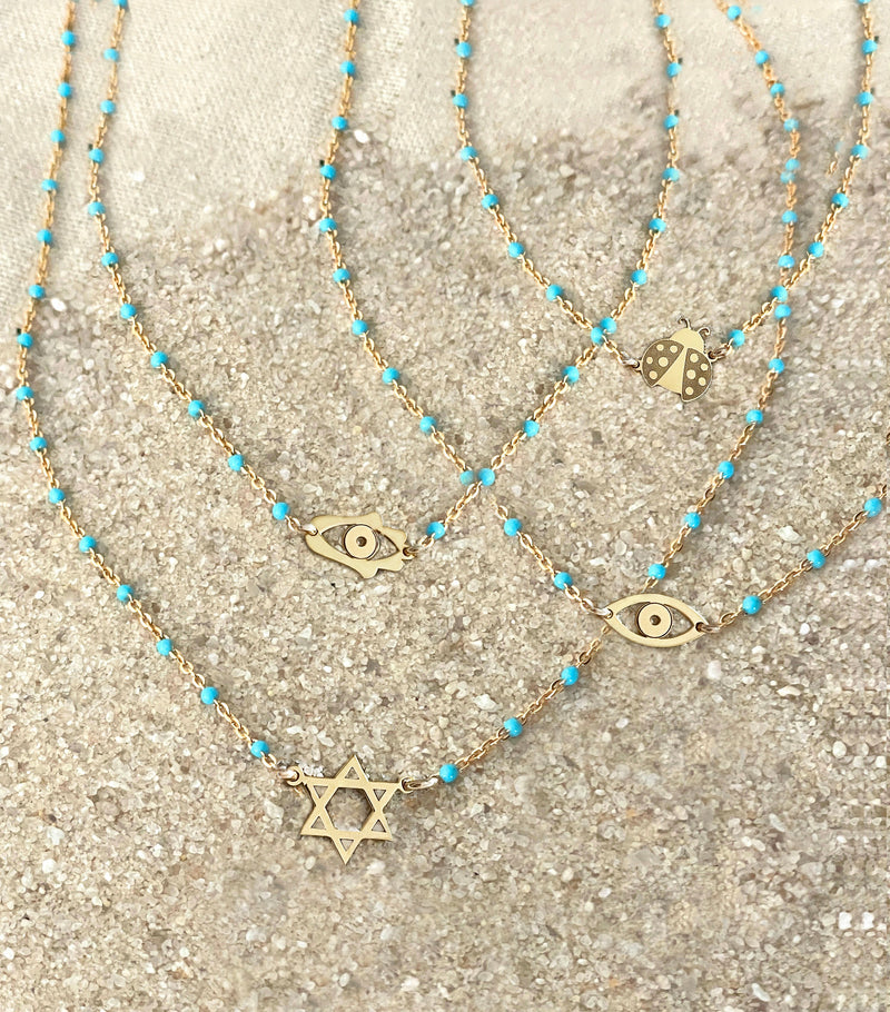 Turquoise Mini Charm Necklaces