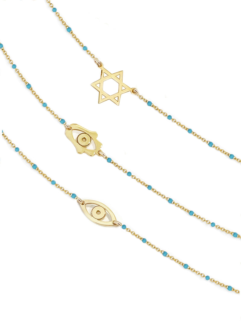 Turquoise Mini Charm Necklaces