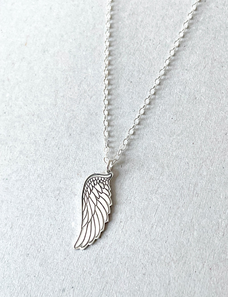 Wing Initial Necklace