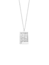 Calendar Diamond Charm Necklace