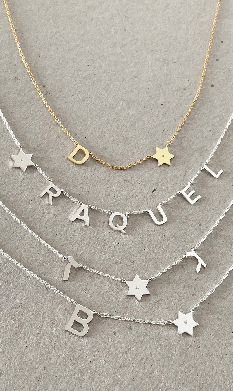 Taly Initials and Symbol Diamond Necklace