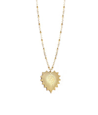 Vesta Initial Heart Medallion Necklace