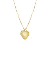 Vesta Initial Heart Medallion Necklace