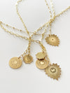 Vesta Initial and Heart Initials Medallion Necklace