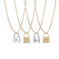 Lock Personalized Paperclip Necklace