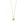 Padlock Modern Initial Charm Necklace