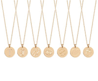 Sandy Initial Disc Necklace