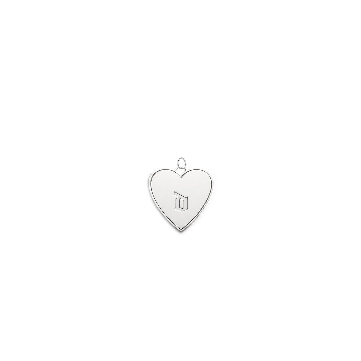 Modern Gothic Heart Initial Charm