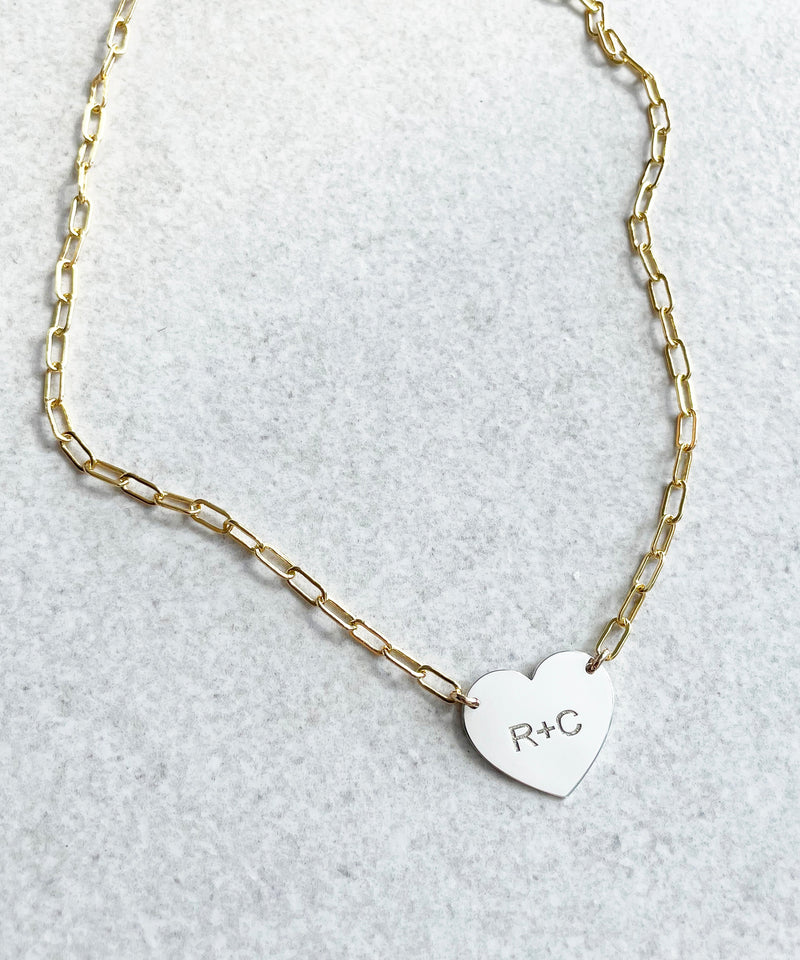 Dov Personalized Heart Necklace
